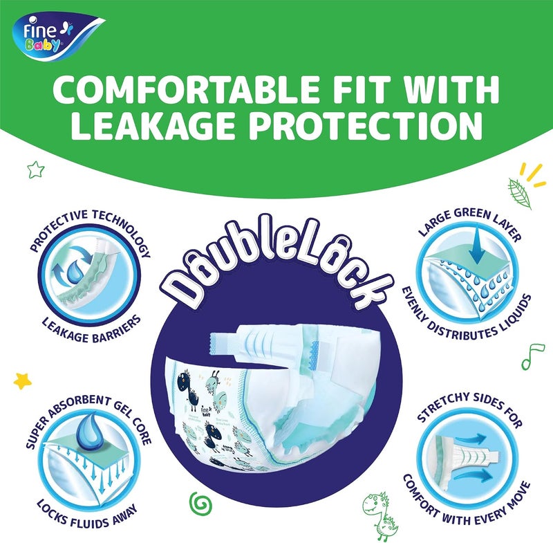 Fine Baby Diapers Size 3 Medium 4-9 kg 84 Count - Image 5