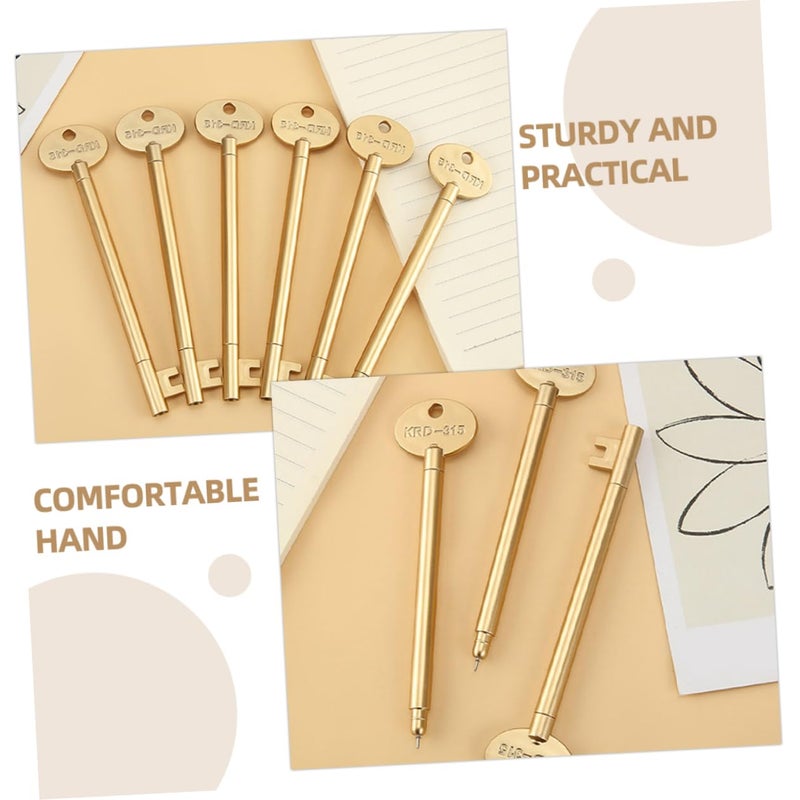 5 Pack Key Shaped Smooth Writing Ink Pens Ergonomic Design for Students Office Homework Journaling - Image 5