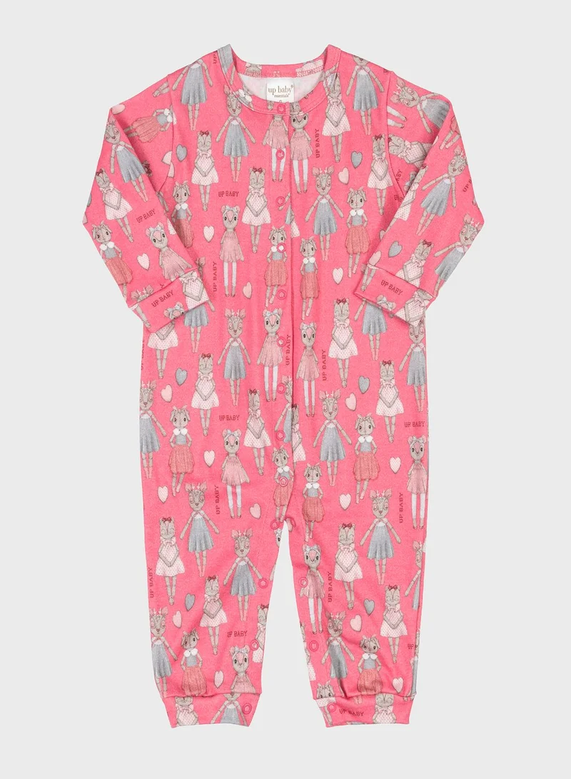 Up Baby Infant Deer Print Jumpsuit