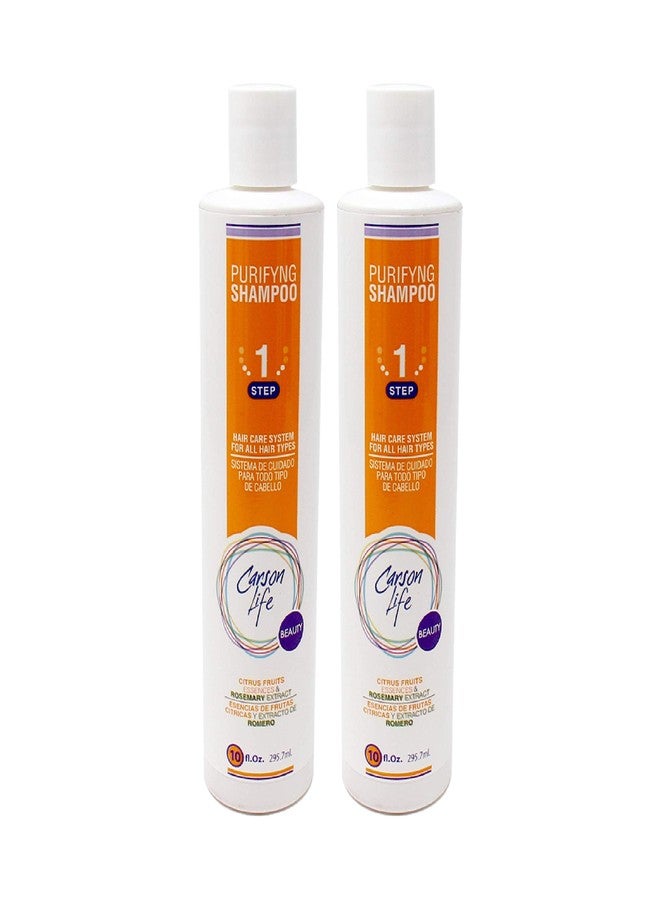 Carson Life Purifying Shampoo 2 Pack For All Hair Types - 20 Oz - Made with Fruits and Herbs Extracts - Energize and Stimulate hair - Helps Prevent Hair Loss and Dandruff - Made In The USA - Image 1