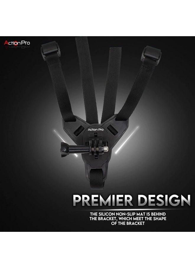 اكشن برو - حزام تثبيت الذقن للخوذة من Action Pro مصنوع في الهند متوافق مع Gopro-13/12/11/10/9/8/7/6/5/4/SJCAM/DJI Insta 360 وجميع كاميرات الحركة - Image 1