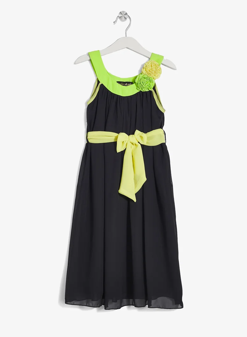 Little Golden Apple Little Floral Accent Dress