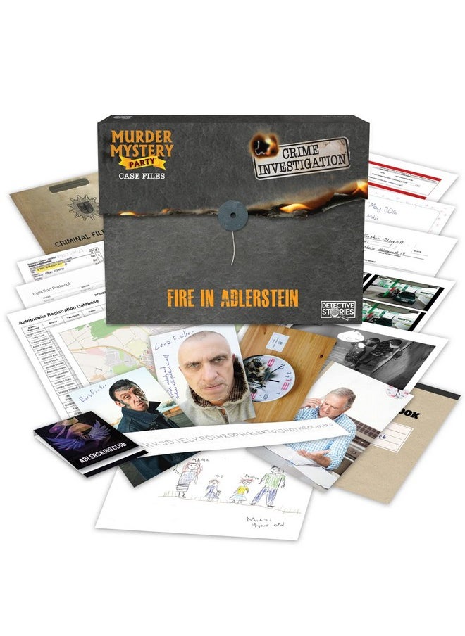 University Games - Murder Mystery Party Case Files Fire In Adlerstein For 1 Or More Players Ages 14 And Up - Image 1