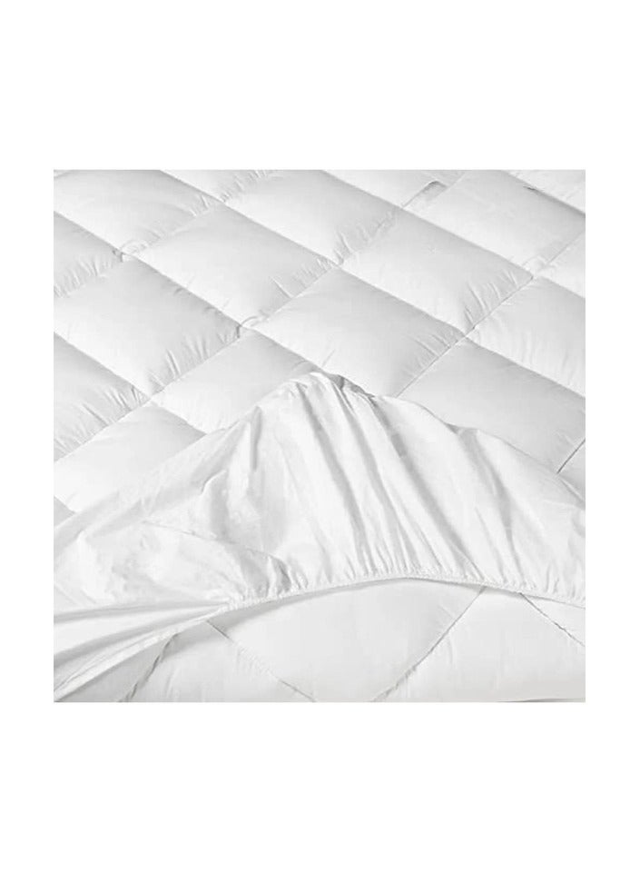 لاتكس |  لباد مرتبة سرير من المايكرو فايبر قياس  120*200  سم  لون أبيض  ارتفاع  8  سم - Image 3