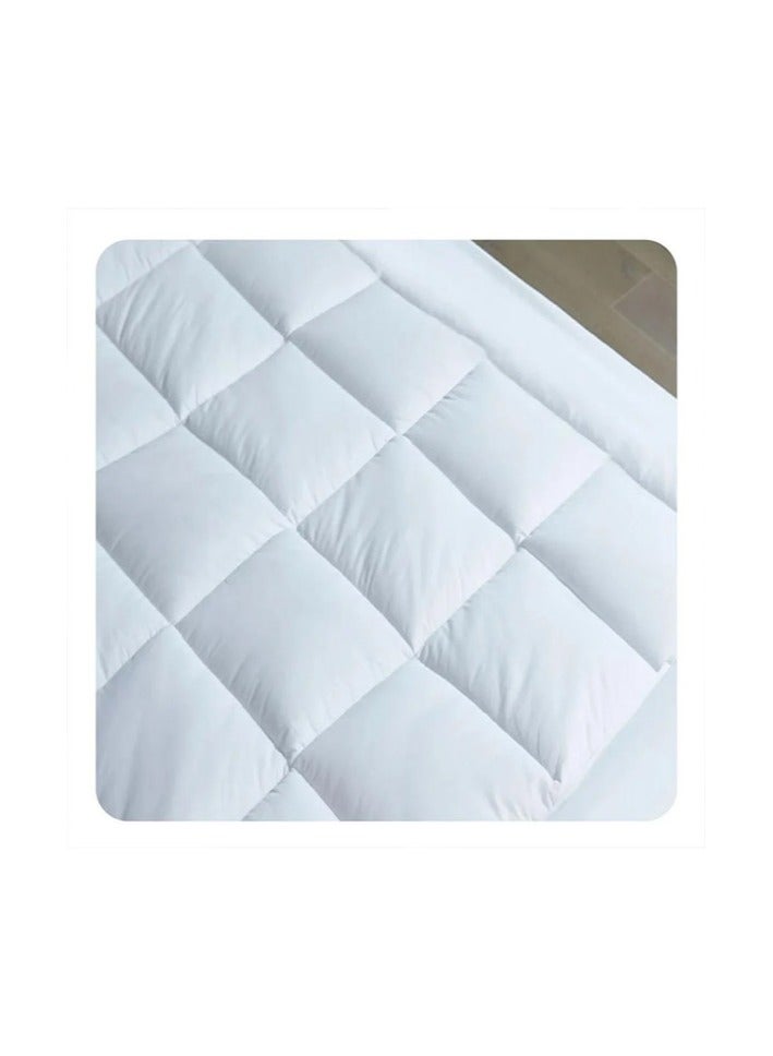 لاتكس |  لباد مرتبة سرير من المايكرو فايبر قياس  120*200  سم  لون أبيض  ارتفاع  8  سم - Image 2