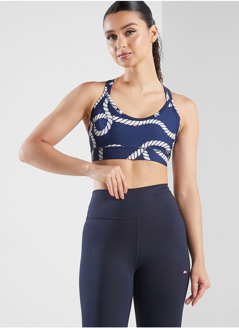 Tommy Hilfiger Sport - Aop Racerback Strappy Bra - Image 1