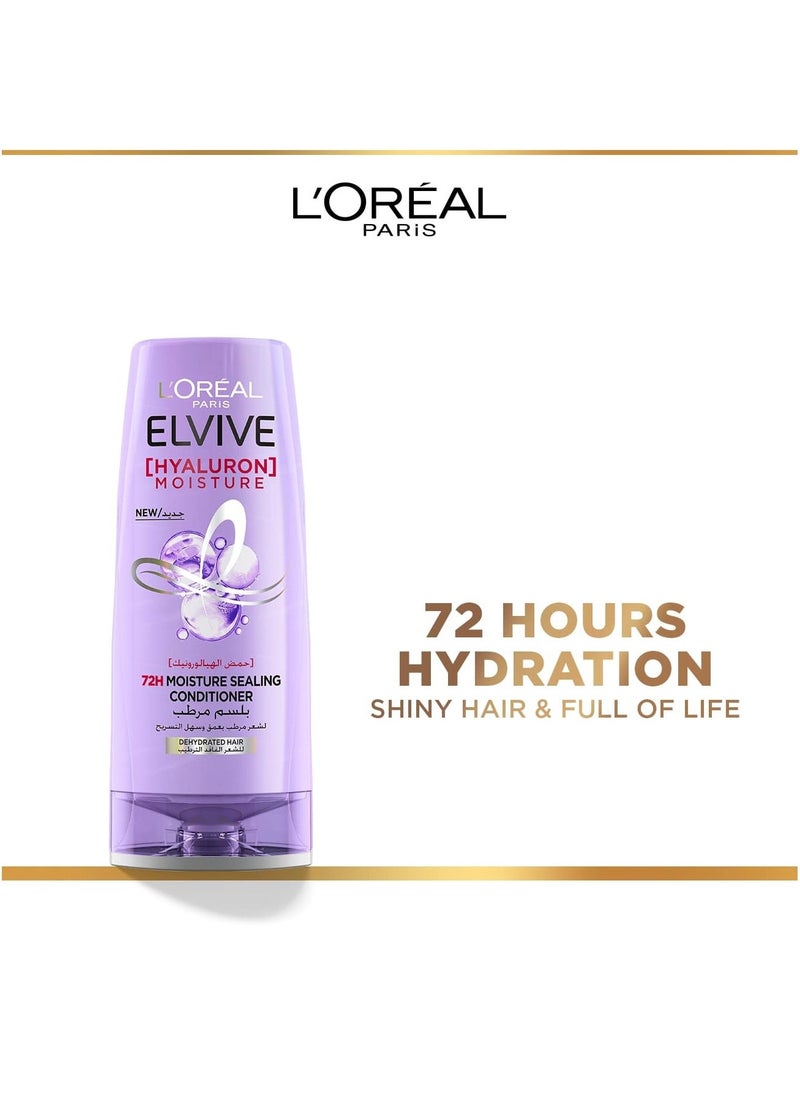 L'OREAL PARIS 2 Elvive Hyaluron Moisture Filling Shampoo 600ml + Elvive Hyaluron Moisture 72H Moisture Sealing Conditioner 360ml Bundle - Image 3