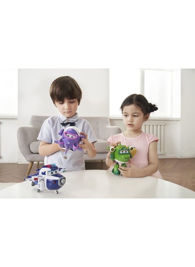 SUPER WINGS - ألعاب طائرة ميرا المتحولة الفاخرة مقاس 15.24 سم | طائرة إلى روبوت | لعبة طائرة هدية للأطفال في مرحلة ما قبل المدرسة 3 4 5 سنوات من الأولاد والبنات | المؤثرات الضوئية والصوتية - Image 1