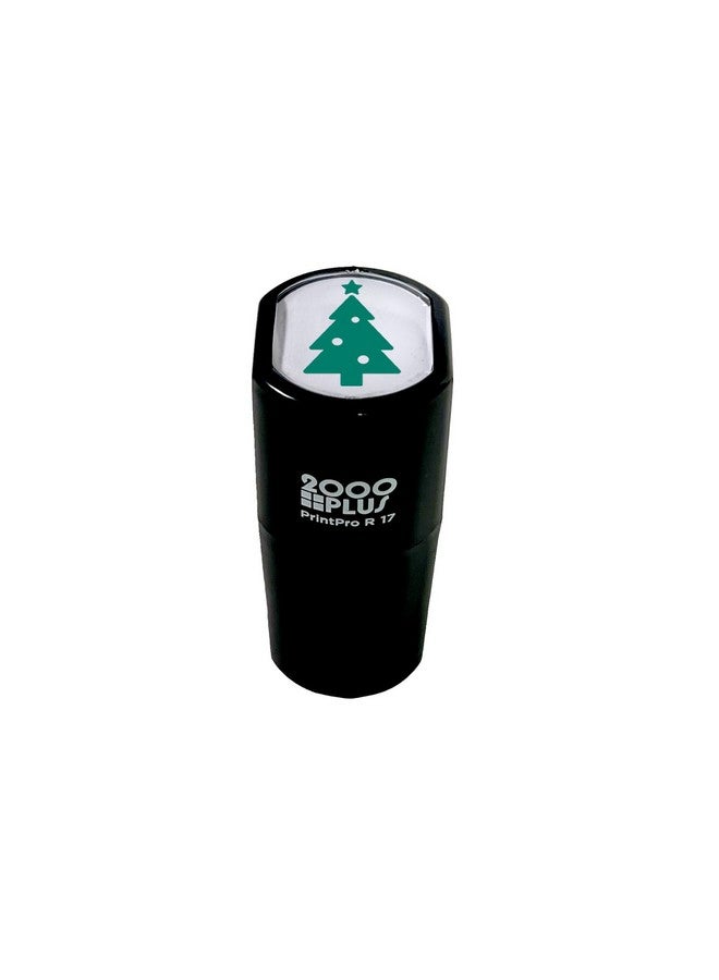 SBlabels Decorated Christmas Tree Stamp / 2000 Plus Self Inking Teacher Winter Evergreen Reward Stamper / 9/16" Small Pine Tree Imprint Holiday Classroom Worksheet Craft Project Stamp - Image 1