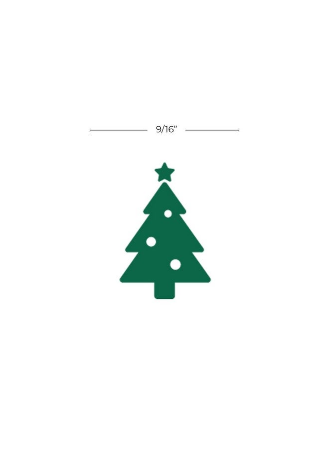 SBlabels Decorated Christmas Tree Stamp / 2000 Plus Self Inking Teacher Winter Evergreen Reward Stamper / 9/16" Small Pine Tree Imprint Holiday Classroom Worksheet Craft Project Stamp - Image 5