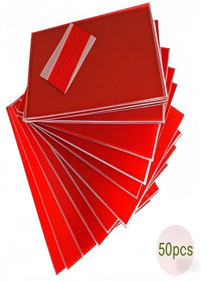 AimtoHome Cellophane Treat Bags Red, 9x6 inches, 50 Pack with Ties,Small Party Favors bags for Cookie Candy Popcorn - Image 2