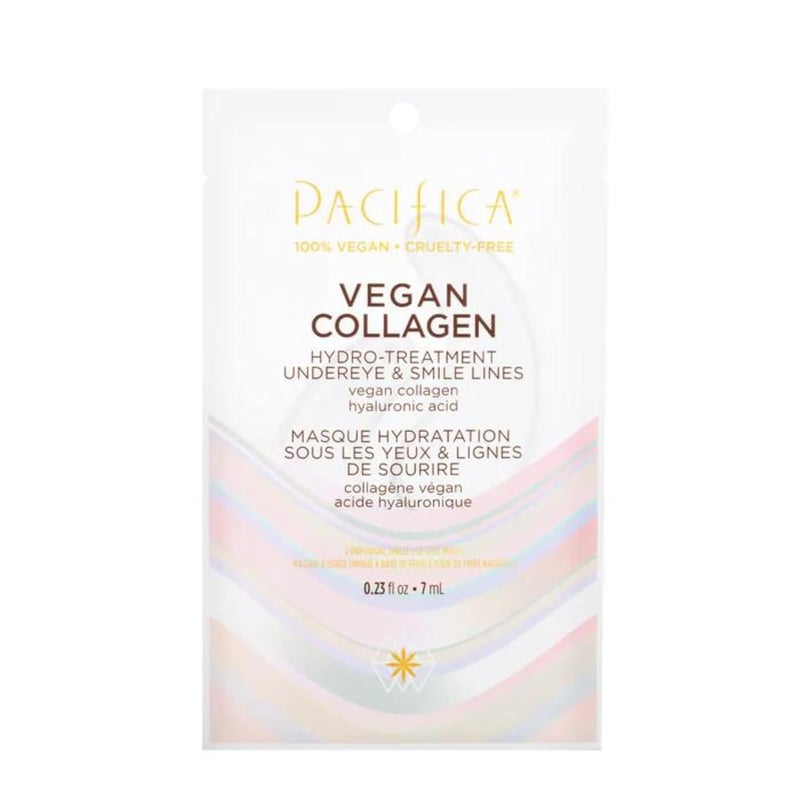 Pacifica Undereye  Smile Mask Set  Vegan Collagen Hydro Treatment with Hyaluronic Acid Hydrating for Dark Circles Dry  Combination Skin Vegan  CrueltyFree 2 Pieces