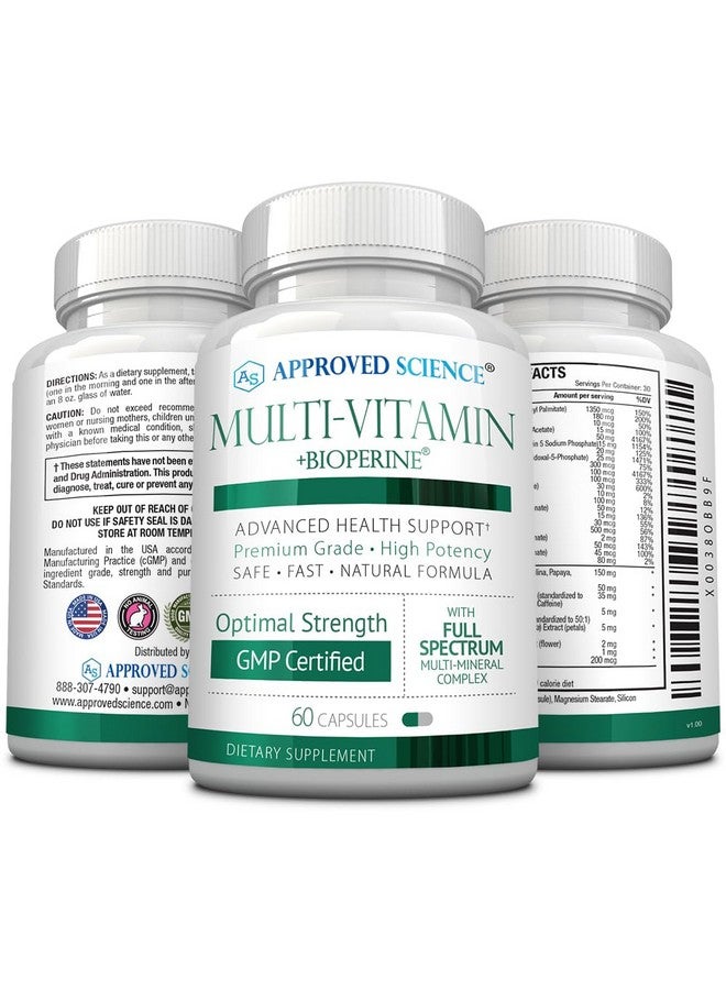 أبروفد ساينس فيتامينات متعددة معتمدة علميًا - مع فيتامينات ب كاملة الطيف، والشاي الأخضر، واللوتين، والليكوبين، والزياكسانثين، والبيوبيرين - 60 كبسولة - إمداد لمدة 3 أشهر - Image 4