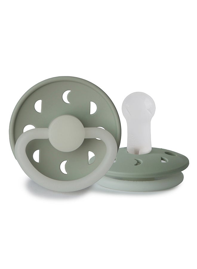 FRIGG Moon Phase Latex Baby Pacifier 6-18M 1-Pack Sage Night - Size 2 - Image 2