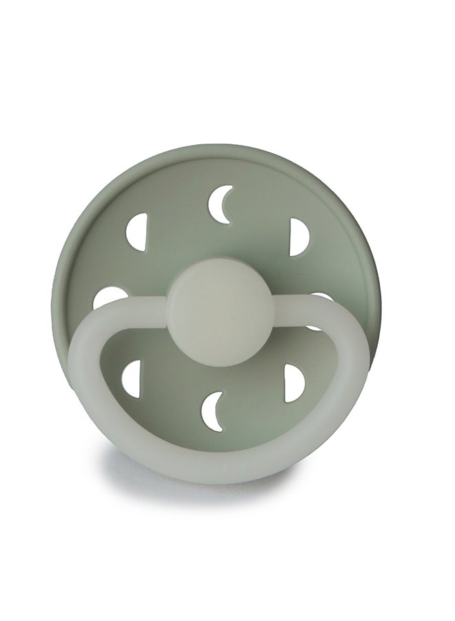 FRIGG Moon Phase Latex Baby Pacifier 6-18M 1-Pack Sage Night - Size 2 - Image 1