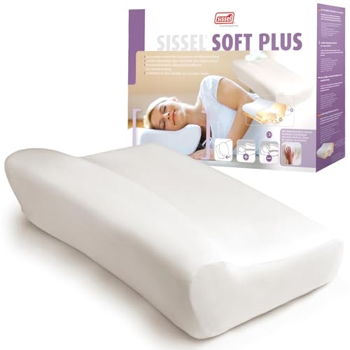 SISSEL Soft Plus Orthopedic Neck Pillow | Viscoelastic Memory Foam for Perfect Sleep Comfort | Adjustable Height | Soft Velour Cover | Ideal for Neck Pain | 5-Year Warranty - Image 1