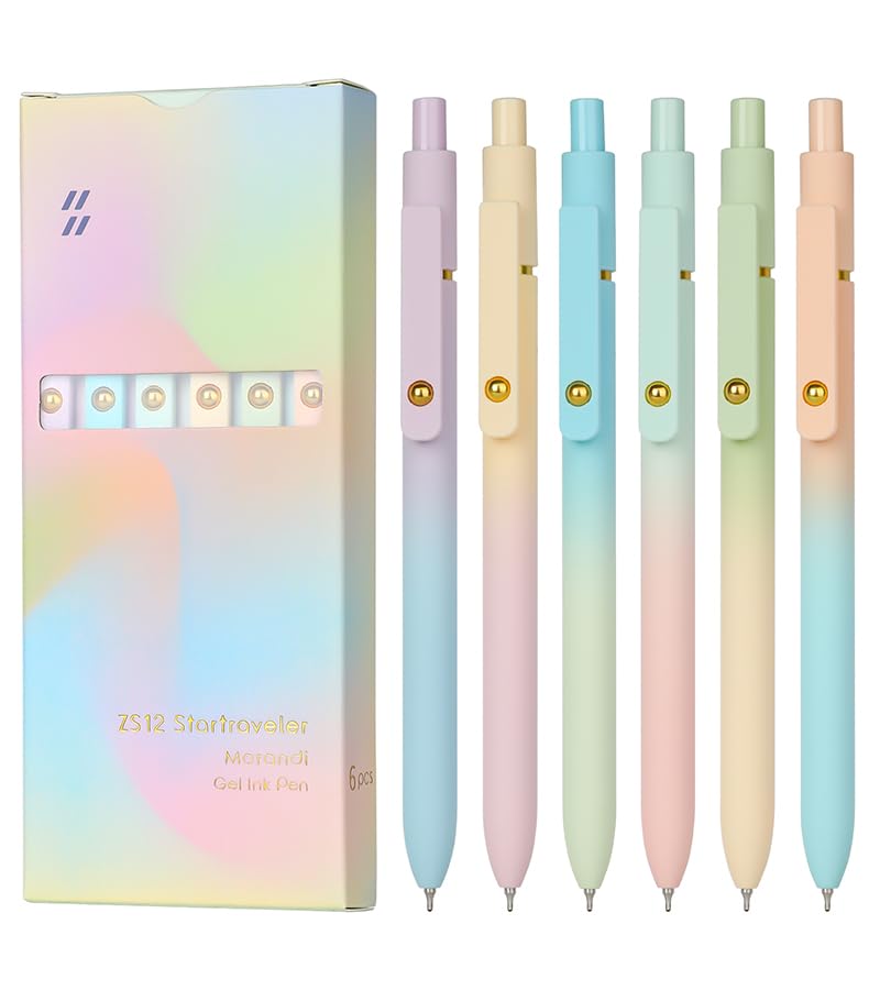 Ddaowanx Gel Pens, 0.7mm Quick Dry Fine Point Smooth Writing Pens, Cute Office School Supplies Gifts for Women (12 Pcs Gradient, Black) - Image 1