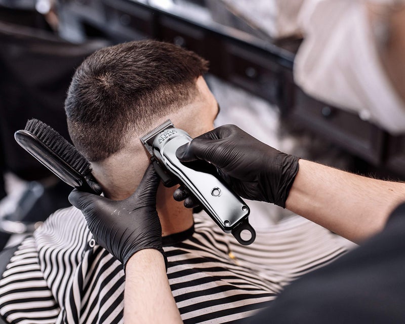 GAMMA+ Absolute Alpha Professional Modular USB Cordless Clipper with 5 Dub Magnetic Guards, Matte Silver, Rose Gold, and Gold - Image 5