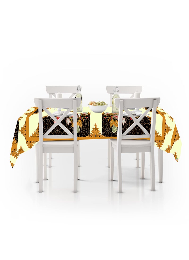 Pink Pari Pink Pari Printed Dining Table Cover, Tablecloth Kitchen Table Cloth Coffee Table Cover, Tablecloth for Dining Table Decorations Rectangular Designer Center Table Cover (40 x 60 inch) (Design-4)  - Image 3