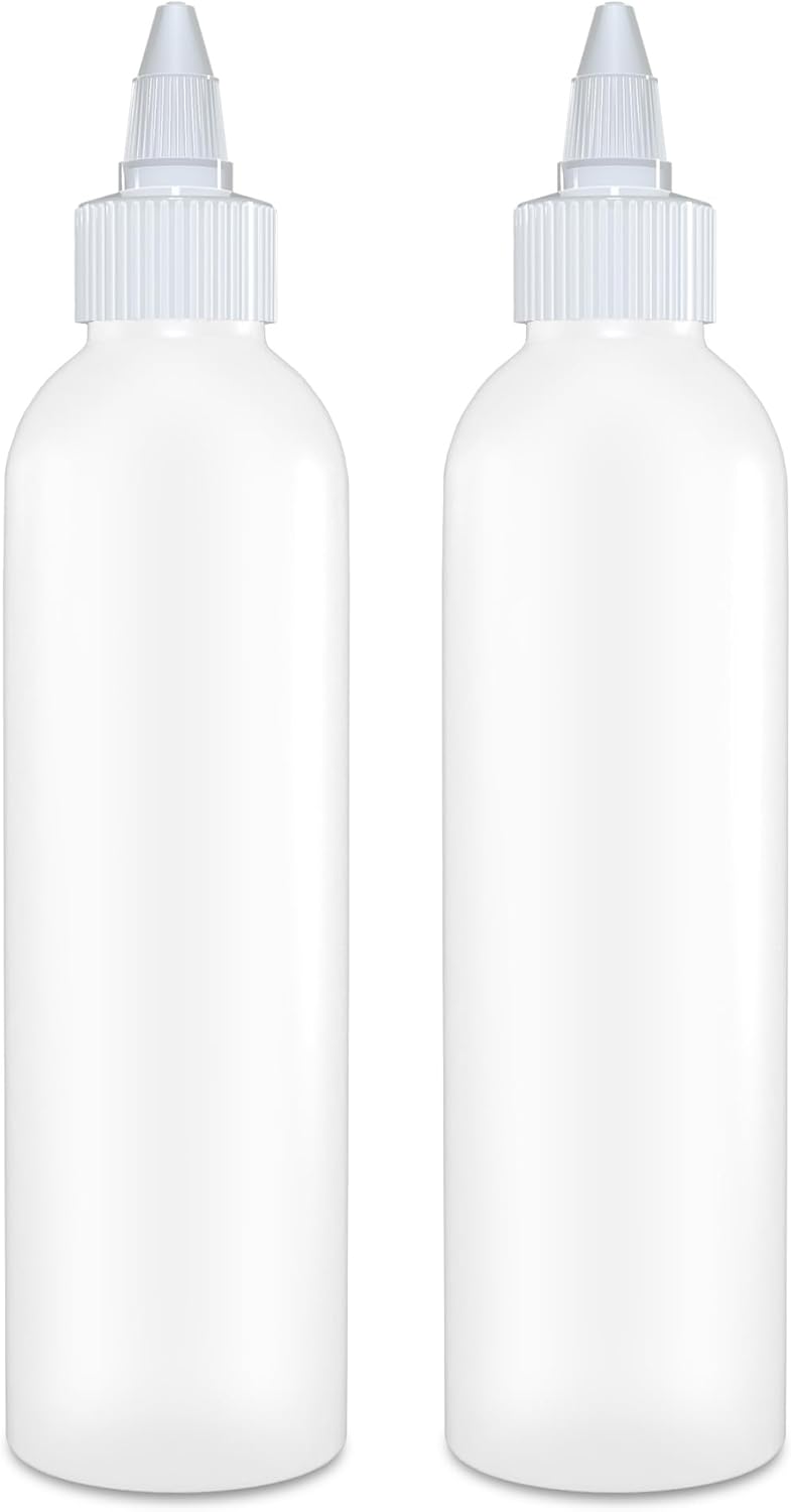 BRIGHTFROM Condiment Squeeze Bottles 6 OZ Empty Squirt Bottle Leak Proof  Great for Ketchup Mustard Syrup Sauces Dressing Oil Arts  Crafts BPA FREE Plastic  2 PACK Twist Top - Image 1