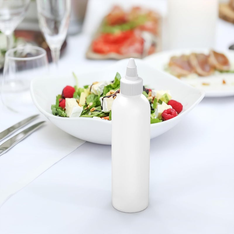 BRIGHTFROM Condiment Squeeze Bottles 6 OZ Empty Squirt Bottle Leak Proof  Great for Ketchup Mustard Syrup Sauces Dressing Oil Arts  Crafts BPA FREE Plastic  2 PACK Twist Top - Image 3