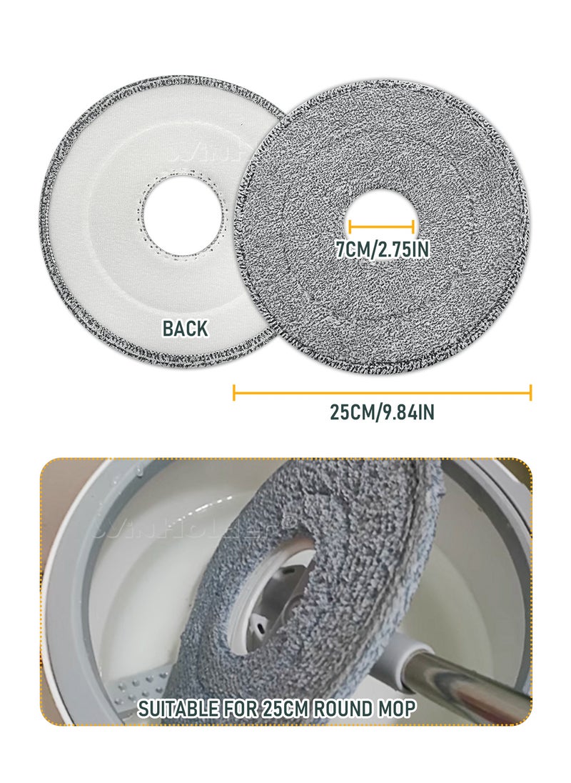 WinHolder Mop cloth replacement,  4-Pieces Round Parts, Wet & Dry Household Cleaning Mop, Circular cleaning mopping replacement, Cotton Refills Mop Heads Pads for Flat Floor  - Image 5