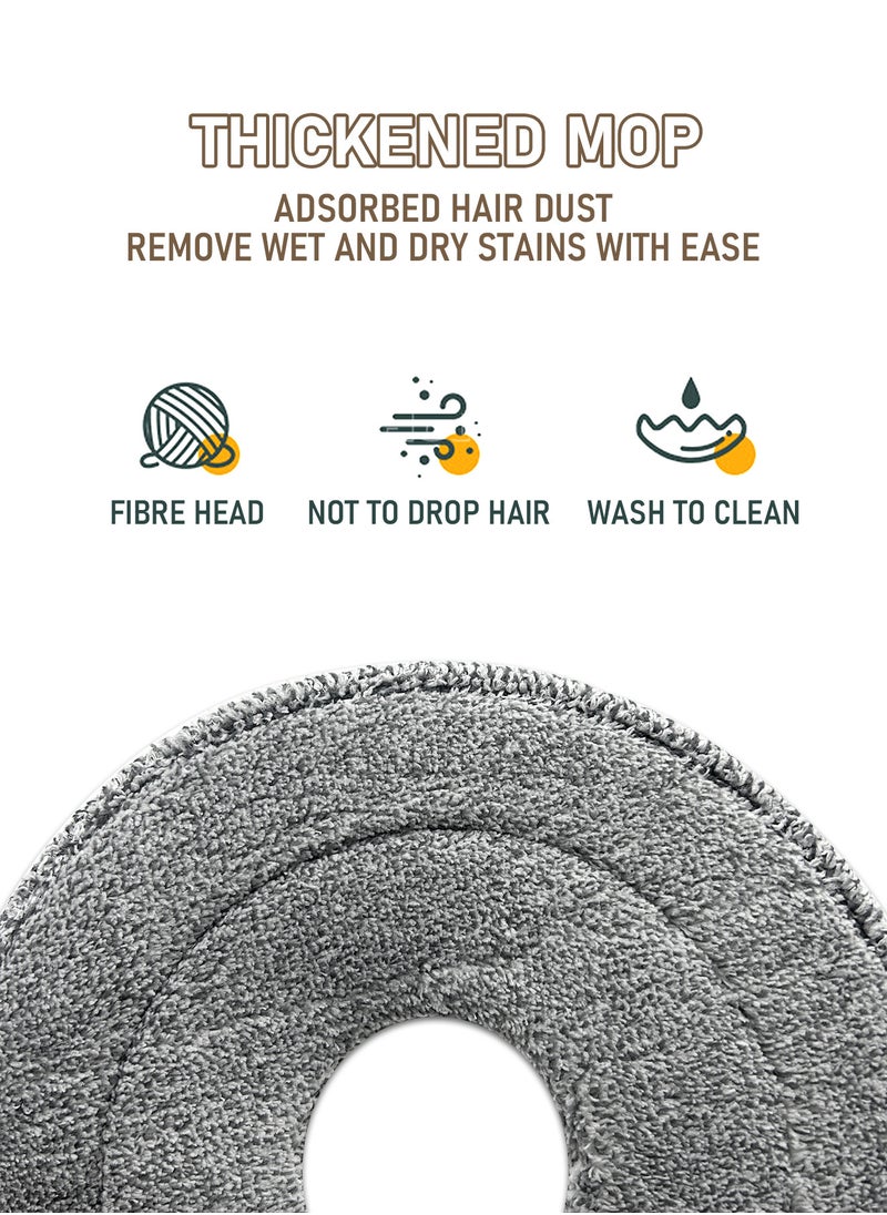 WinHolder Mop cloth replacement,  4-Pieces Round Parts, Wet & Dry Household Cleaning Mop, Circular cleaning mopping replacement, Cotton Refills Mop Heads Pads for Flat Floor  - Image 4