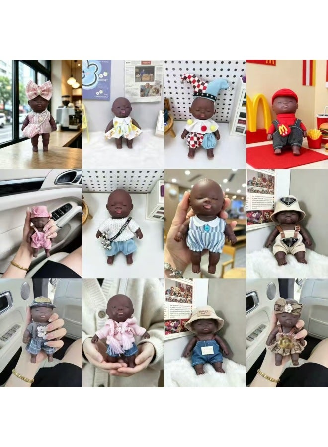 Natalia's Popular Stress-Relief Doll Clothes For Dark-Skinned Dolls 10cm Are Suitable For Trendy Toys, And Multiple Styles Are Available - Image 2