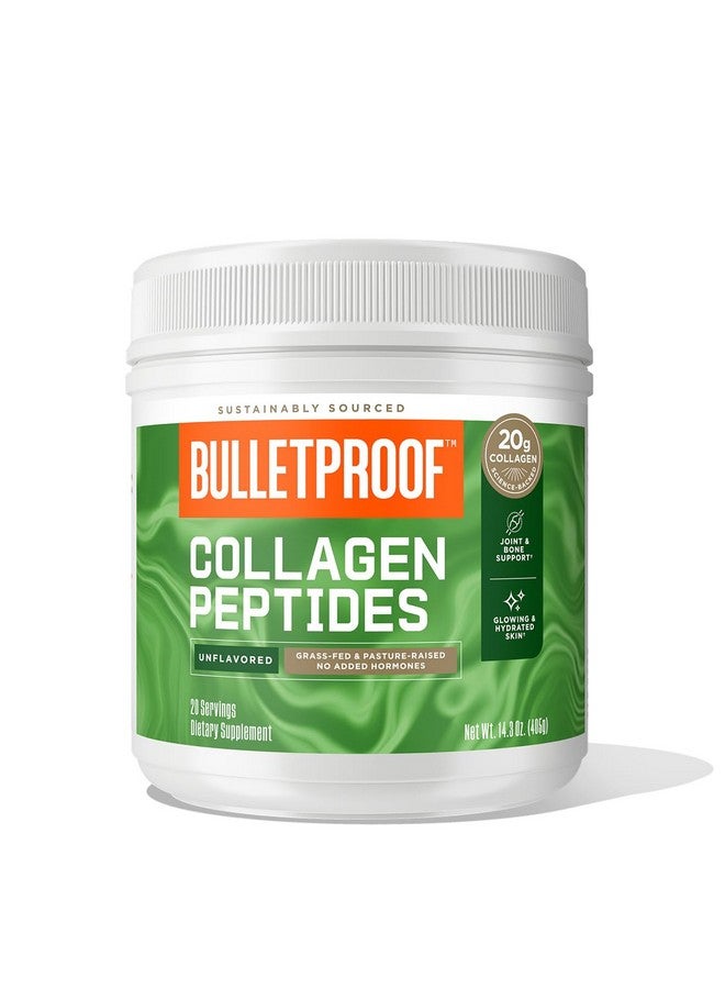 بوليت بروف مسحوق ببتيدات الكولاجين غير المنكهة المقاوم للرصاص مع زيت MCT، 14.3 أونصة، بروتين الكولاجين من أبقار تتغذى على العشب لدعم البشرة والعظام والمفاصل، مُربى في المراعي، بدون هرمونات مضافة - Image 1