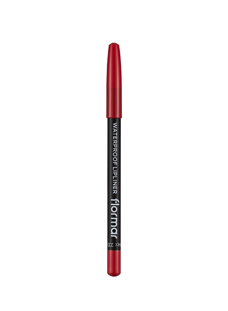 فلورمار Flormar Waterproof Lipliner Pencil - 233 Dramatic Red