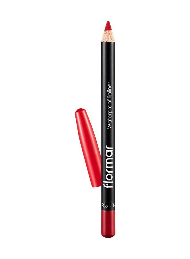 فلورمار Flormar Waterproof Lipliner Pencil - 233 Dramatic Red