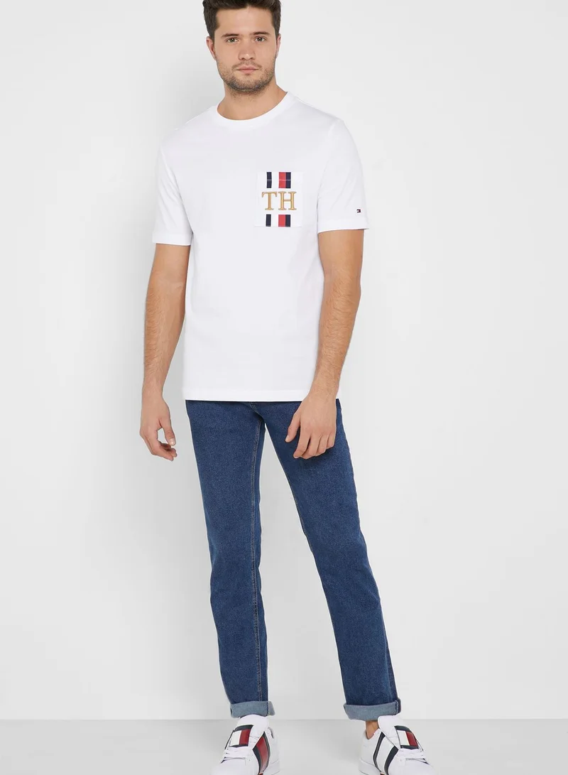 TOMMY HILFIGER Icon TH Pocket Crew Neck T-Shirt