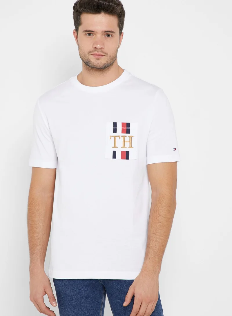 TOMMY HILFIGER Icon TH Pocket Crew Neck T-Shirt