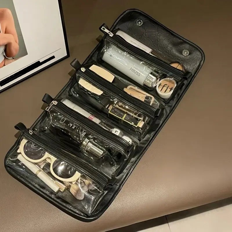 Detachable Foldable Makeup Bag - Large Capacity, Portable for Travel and Outings