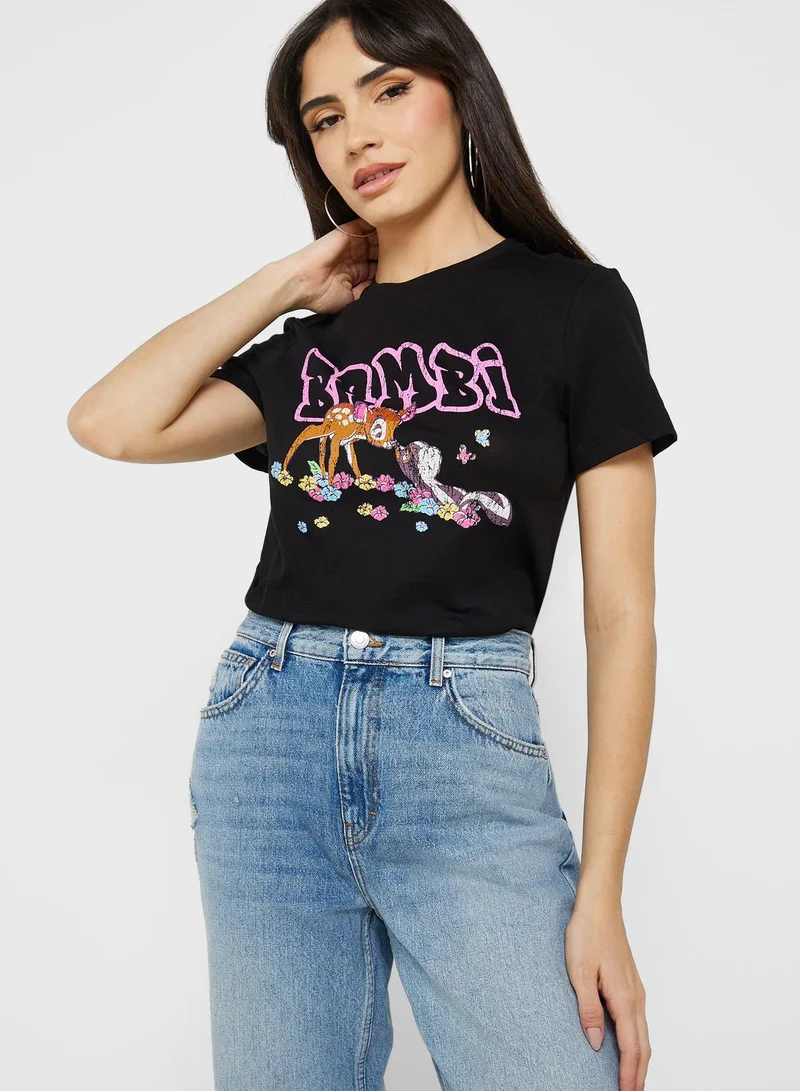 ONLY Crew Neck Graphic T-Shirt