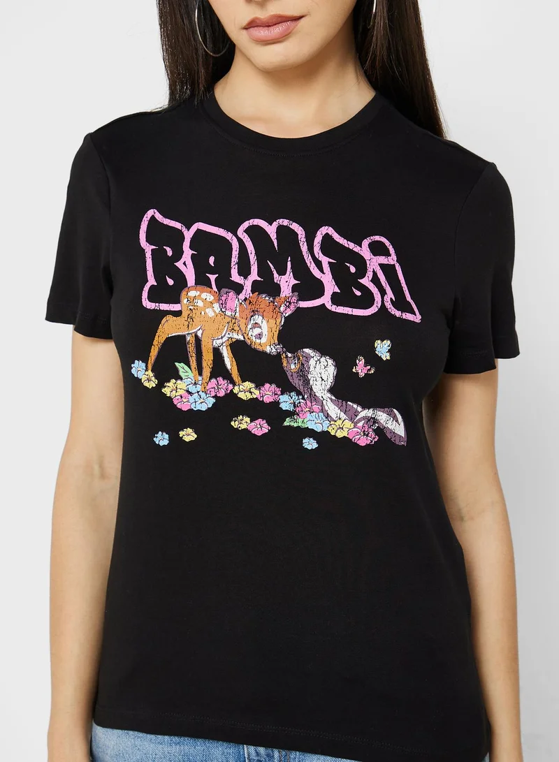 ONLY Crew Neck Graphic T-Shirt