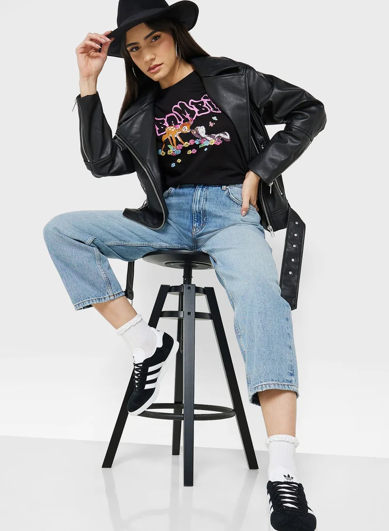 ONLY Crew Neck Graphic T-Shirt