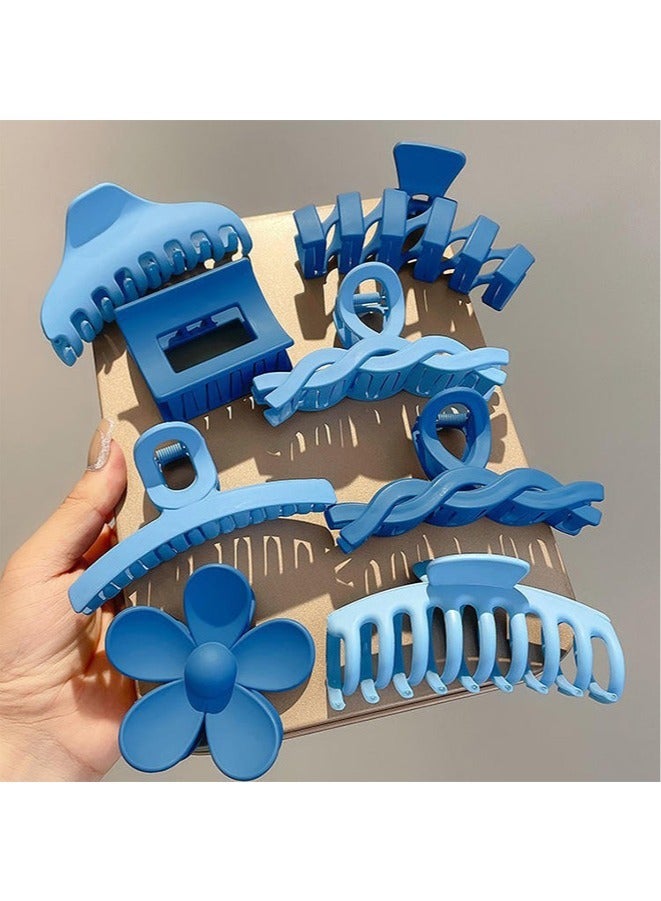 8PCS Hair Clips for Women, Flower Claw Clips for Thick Hair, Non-Slip Hair Accessories with Multi-Styles, Neutral Colors Hair Claw Clips and Variety Pack, Ideal for Girls,Women  - Image 1