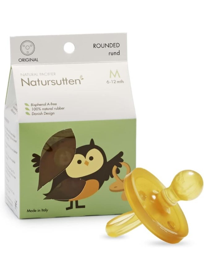 Natursutten Natursutten Pacifier 6-12 Months - Natural Rubber Pacifier - Eco-Friendly, BPA-Free Round Infant Pacifier - Newborn Essentials Made in Italy - 1 Piece  - Image 1