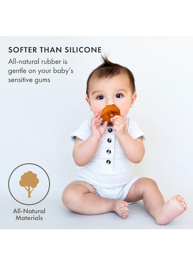 Natursutten Natursutten Pacifier 6-12 Months - Natural Rubber Pacifier - Eco-Friendly, BPA-Free Round Infant Pacifier - Newborn Essentials Made in Italy - 1 Piece  - Image 3