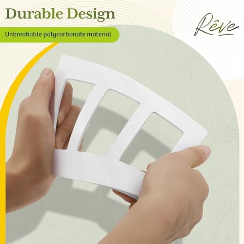 TG Screwless Decorator Wall Plates Child Safe Outlet Covers, Size 3-Gang 4.50" H x 6.30" L, Unbreakable Polycarbonate Thermoplastic, UL Listed, Glossy, White (1 Pack) - Image 2