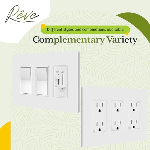 TG Screwless Decorator Wall Plates Child Safe Outlet Covers, Size 3-Gang 4.50" H x 6.30" L, Unbreakable Polycarbonate Thermoplastic, UL Listed, Glossy, White (1 Pack) - Image 5
