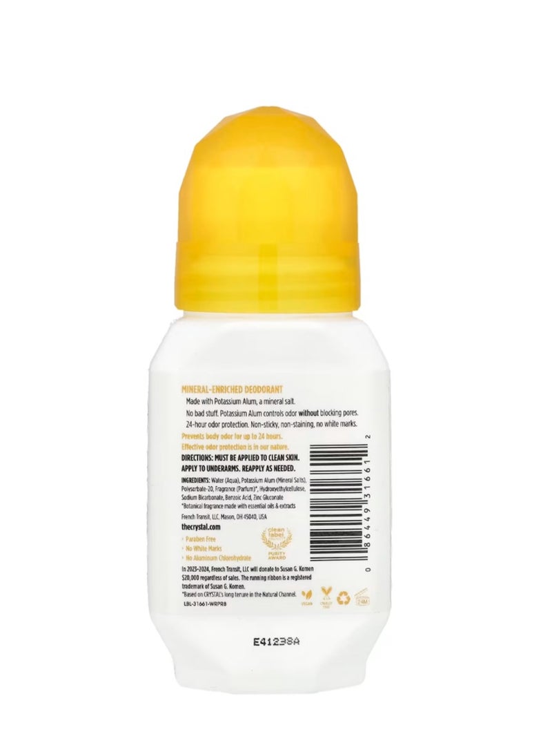 CRYSTAL Mineral-Enriched Deodorant Roll-On Chamomile & Green Tea 2.25 fl oz (66 ml) - Image 2