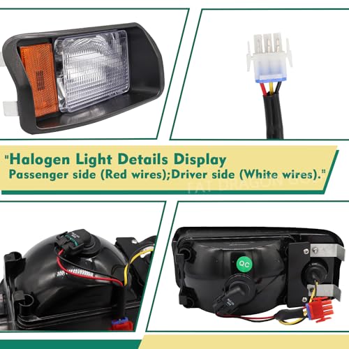 Panglong Club Car DS Headlights Kit-Factory Style Halogen Headlights, Suitable for Club Car Ds 1993-Up Golf Cart, DS Halogen Headlights Kit-Passenger and Driver Side, Replace OEM 101988002, 101988001 - Image 3