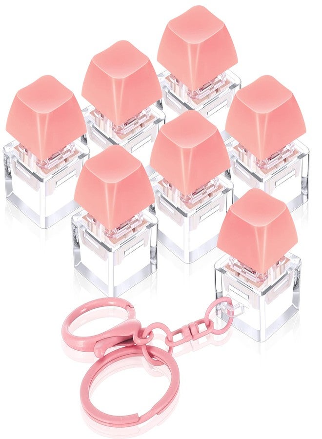 Shappy 6 Pcs Keyboard Fidget Toys, Fidget Keychain, Fidget Keyboard Clicker Keychain Gift, Keychain Button Stress Relief Gifts for Adult Office Home School, ADHD Toy, Cool Fidgets(Pink) - Image 1