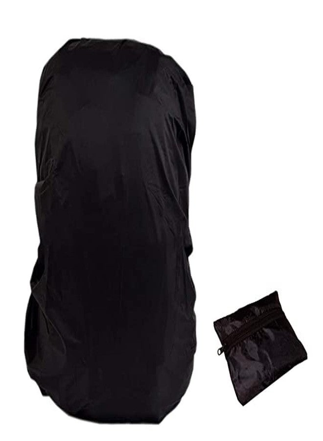 MYSELF Nylon Rain & Dust Cover Waterproof with Pouch for Laptop Bags and Backpacks School Bag Cover, Luggage Bag Cover - Black - Image 1