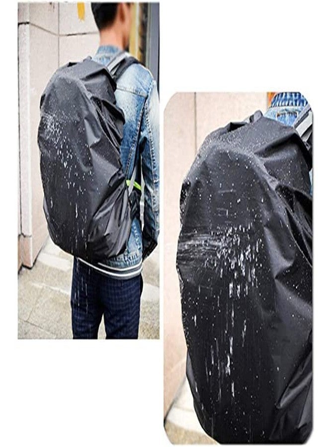 MYSELF Nylon Rain & Dust Cover Waterproof with Pouch for Laptop Bags and Backpacks School Bag Cover, Luggage Bag Cover - Black - Image 5