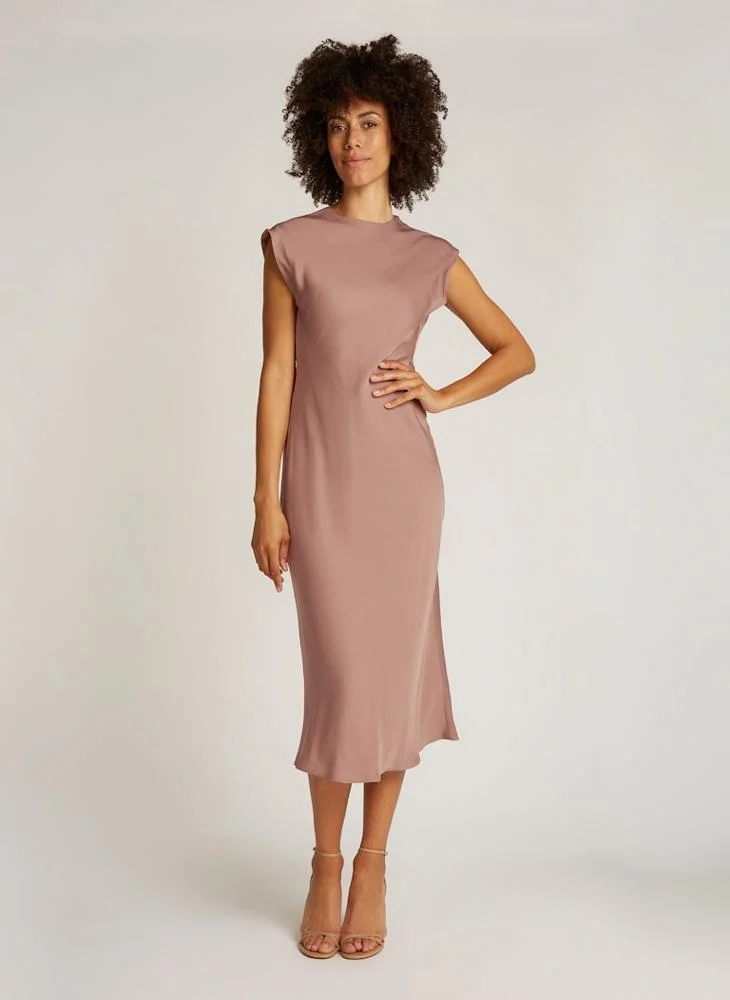 CALVIN KLEIN Crew Neck Tiered Dress