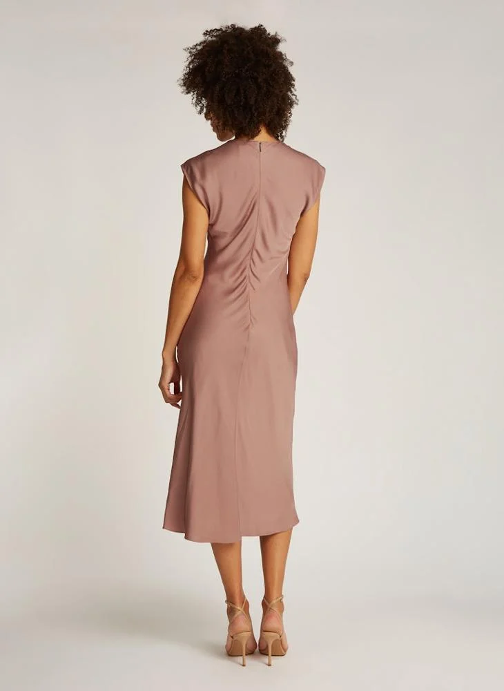 CALVIN KLEIN Crew Neck Tiered Dress