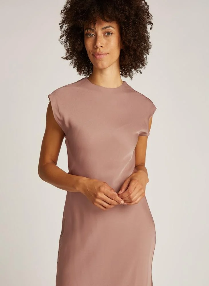 CALVIN KLEIN Crew Neck Tiered Dress